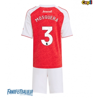 Arsenal Cristhian Mosquera #3 Echipament de Fotbal Replică 2025-26 Copii Acasa (+ Șorturi)